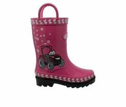 Cheapest 🛒 Kids' Case IH Toddler 3D Fern Farmall Rain 🥾 Boots Pink/Black 🥰
