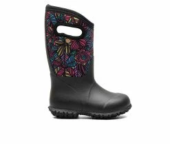 Cheap 💯 Girls' Bogs Footwear Little Kid & Big Kid York Wild Garden Rain 🥾 Boots Black Multi 👍