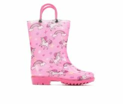 Deals 😉 Girls' Capelli New York Toddler 1372 Rain 🥾 Boots Pink 👏
