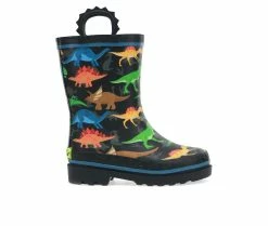 Cheap 🌟 Kids' Western Chief Toddler Dino World Dinosaur Rain 🥾 Boots Black ✔️
