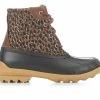 Coupon 🔔 Girls' Sperry Little Kid & Big Kid Port Duck 🥾 Boots Tan/Leopard 🌟