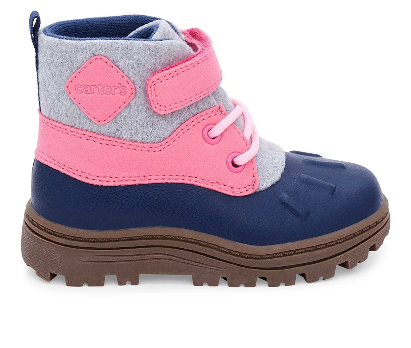 Deals 🤩 Girls' Carters Infant & Toddler & Little Kid New Winter 🥾 Boots Pink/Navy 😍 2 Deals 🤩 Girls' Carters Infant & Toddler & Little Kid New Winter 🥾 Boots Pink/Navy 😍 - Image 2