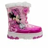 Best Sale 🔥 Girls' Disney Toddler & Little Kid Warm Minnie Winter 🥾 Boots Pink Fuchsia 😀