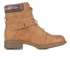 Cheap 🤩 Girls' Bebe Little Kid & Big Kid Lynwood Lace-Up 🥾 Boots Cognac ⌛