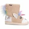 Best reviews of ⭐ Girls' MUK LUKS Toddler & Little Kid Luna Unicorn Winter 🥾 Boots Natural 🧨
