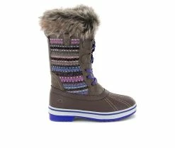 New ✔️ Girls' Northside Little Kid & Big Kid Bishop Jr. Winter 🥾 Boots Stone/Purple 💯