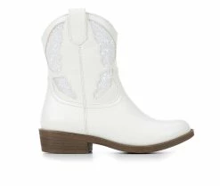 Hot Sale ✔️ Girls' Madden Girl Little Kid & Big Kid MRodeo Cowboy 🥾 Boots White ❤️