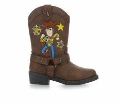 Flash Sale ✔️ Kids' Disney Toddler & Little Kid Toy Story 4 Western Cowboy 🥾 Boots Brown ❤️