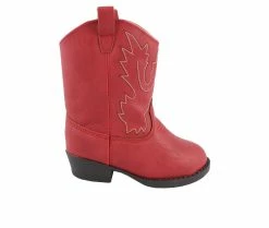Best Pirce ❤️ Kids' Baby Deer Toddler & Little Kid Miller Western 🥾 Boots Red 🤩