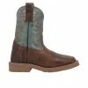 Flash Sale 🧨 Kids' Dan Post Big Kid Lil' Bisbee Cowboy 🥾 Boots Brown/Blue ⌛