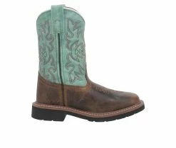 Outlet ✔️ Kids' Laredo Western 🥾 Boots Big Kid Nia Cowboy 🥾 Boots Brown/Turquoise 👍
