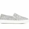 Brand new 🎉 Girls' Soda Toddler & Little Kid & Big Kid Trait Slip-On 👟 Sneakers Silver Glitter 🌟