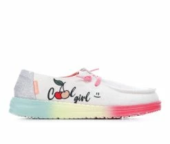 Best Pirce 🛒 Girls' HEY DUDE Little Kid & Big Kid Wendy Doodle Freedom Slip-On 👟 Shoes Doodle Freedom 🌟