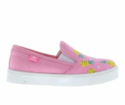 Hot Sale 🌟 Girls' Oomphies Toddler & Little Kid Madison Slip On 👟 Sneakers Pineapple Pink ⌛
