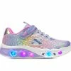 Top 10 🌟 Girls' Skechers Little Kid & Big Kid Flutter Heart Lights Loves Light-Up 👟 Sneakers Lavender/Leoprd ❤️