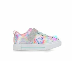 Budget 💯 Girls' Skechers Toddler Twinkle Sparks Stormy Bright Light-Up 👟 Sneakers Pink/Multi 🧨