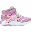 Hot Sale 👏 Girls' Skechers Little Kid & Big Kid Unicorn Dreams Light-Up High-Top 👟 Sneakers Silver Multi 😍