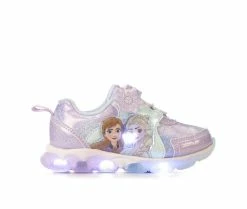 Flash Sale โค๏ธ Girls' Disney Little Kid & Big Kid Frozen 21 Light-Up ๐ Sneakers Blue/Lilac ๐