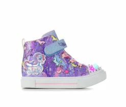 Buy 😀 Girls' Skechers Toddler Twinkle Sparks Unicorn Light-Up High-Top 👟 Sneakers Purple Multi 🛒