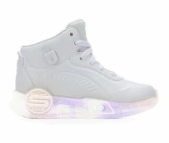 Best Sale 🛒 Girls' Skechers Little & Big Kid S-Lights Remix Sound Activated Light-Up 👟 Sneakers White 👏