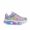 Wholesale ⭐ Girls' Skechers Toddler Flutter Heart Lights Loves Light-Up 👟 Sneakers Lavender/Leoprd 😉