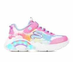 Budget ๐ฅ Girls' Skechers Little Kid Rainbow Racer Light-Up Wedge ๐ Sneakers Pink/Cloud Mlti ๐ฅ