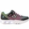 Promo 🔔 Girls' Skechers Little Kid & Big Kid Flicker Flash Light-Up 👟 Sneakers Blk/Wht/Multi 🔥