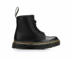 Outlet 🧨 Girls' Dr. Martens Toddler Zavala Combat 🥾 Boots Black ✔️