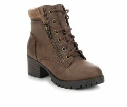 New 😍 Girls' Unr8ed Little Kid & Big Kid Regina Heeled 🥾 Boots Brown 👍 -GIRLS' BOOTS Shop 2 13