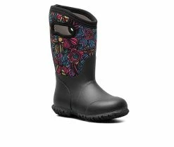 Cheap 💯 Girls' Bogs Footwear Little Kid & Big Kid York Wild Garden Rain 🥾 Boots Black Multi 👍 -GIRLS' BOOTS Shop 2 181