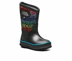 New 🥰 Kids' Bogs Footwear Little Kid & Big Kid Design A Boot Rainbow Dots Rain Boot Black Multi 🛒 -GIRLS' BOOTS Shop 2 187