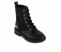Discount 🛒 Girls' DKNY Little Kid & Big Kid Stassi Menia Combat 🥾 Boots Black 👍 -GIRLS' BOOTS Shop 2 22
