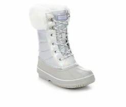 New 🎉 Girls' London Fog Little Kid & Big Kid Downing Court Winter 🥾 Boots Silver ❤️ -GIRLS' BOOTS Shop 2 244