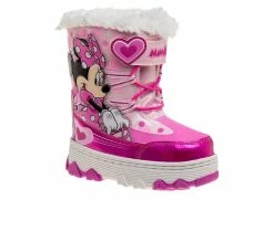 Best Sale 🔥 Girls' Disney Toddler & Little Kid Warm Minnie Winter 🥾 Boots Pink Fuchsia 😀 -GIRLS' BOOTS Shop 2 298