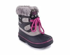 Discount 🧨 Girls' London Fog Little Kid & Big Kid Tottenham Winter 🥾 Boots Grey/Pink 🎉 -GIRLS' BOOTS Shop 2 316