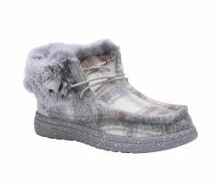 Cheapest 💯 Girls' Lamo Footwear Little Kid & Big Kid Cassidy 11-4 👟 Shoes Grey PLaid 🎁 -GIRLS' BOOTS Shop 2 390