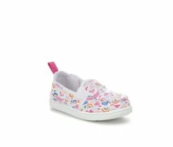 Outlet 🎉 Girls' Roxy Toddler & Little Kid TW Minnow Slip-On 👟 Shoes White/Rainbow 💯 -GIRLS' BOOTS Shop 2 404