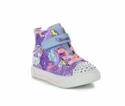Buy 😀 Girls' Skechers Toddler Twinkle Sparks Unicorn Light-Up High-Top 👟 Sneakers Purple Multi 🛒 -GIRLS' BOOTS Shop 2 442
