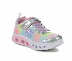 Hot Sale 🎁 Girls' Skechers Little Kid & Big Kid Heart Lights Simply Love Light-Up 👟 Sneakers Silver/Multi ⭐ -GIRLS' BOOTS Shop 2 443