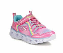 Hot Sale ⭐ Girls' Skechers Little Kid & Big Kid Heart Lights Rainbow Lux Light-Up 👟 Sneakers Pink Multi 🔥 -GIRLS' BOOTS Shop 2 446