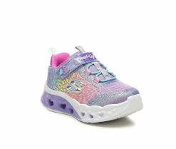 Wholesale ⭐ Girls' Skechers Toddler Flutter Heart Lights Loves Light-Up 👟 Sneakers Lavender/Leoprd 😉 -GIRLS' BOOTS Shop 2 459