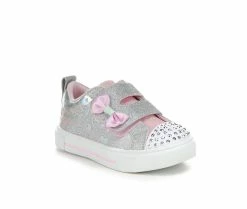 Best Sale 🥰 Girls' Skechers Toddler Twinkle Sparks Hearts Light-Up 👟 Sneakers Silver/Pink 💯 -GIRLS' BOOTS Shop 2 480