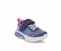 Discount 🌟 Girls' Skechers Toddler Heart Lights Sweetheart Light-Up 👟 Sneakers Nvy/Multi/Glitr ❤️ -GIRLS' BOOTS Shop 2 484