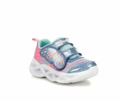 Best Sale 🔔 Girls' Skechers Toddler & Little Kid Twisty Brights Wingin' It Light-Up 👟 Sneakers Blue/Pnk/Btrfly 🔔 -GIRLS' BOOTS Shop 2 485