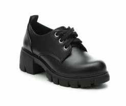 Brand new ⌛ Girls' Soda Little Kid & Big Kid Lydia Lugged Oxfords Black 😍 -GIRLS' BOOTS Shop 2 532