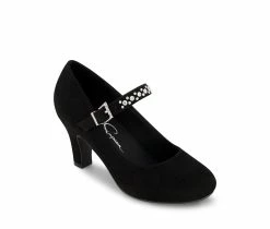 Discount ⭐ Girls' Jessica Simpson Little Kid & Big Kid Mina Strap 👗 Dress Pumps Black ❤️ -GIRLS' BOOTS Shop 2 540