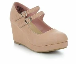 Promo 💯 Girls' Soda Little Kid & Big Kid Claire 👗 Dress Wedges Rosy Nude ⌛ -GIRLS' BOOTS Shop 2 541