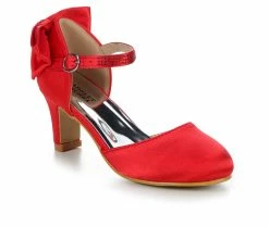 Buy ⌛ Girls' Badgley Mischka Little Kid & Big Kid Layla 👗 Dress 👠 Heels Red Satin ❤️ -GIRLS' BOOTS Shop 2 544