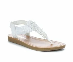 Promo ✨ Girls' Soda Little Kid & Big Kid Lora 🩴 Sandals White ⌛ -GIRLS' BOOTS Shop 2 565