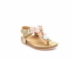 Deals 🎉 Girls' Self Esteem Toddler Gerber Footbed 🩴 Sandals Gold/Peach 👍 -GIRLS' BOOTS Shop 2 578
